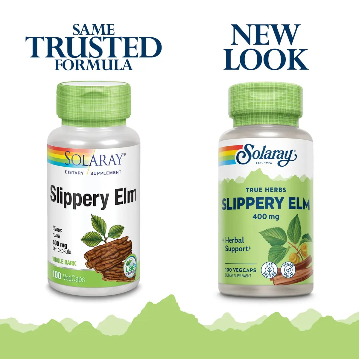 Solaray Slippery Elm Bark 400 mg | Vegan Capsules for Throat & Gut Support - view 2