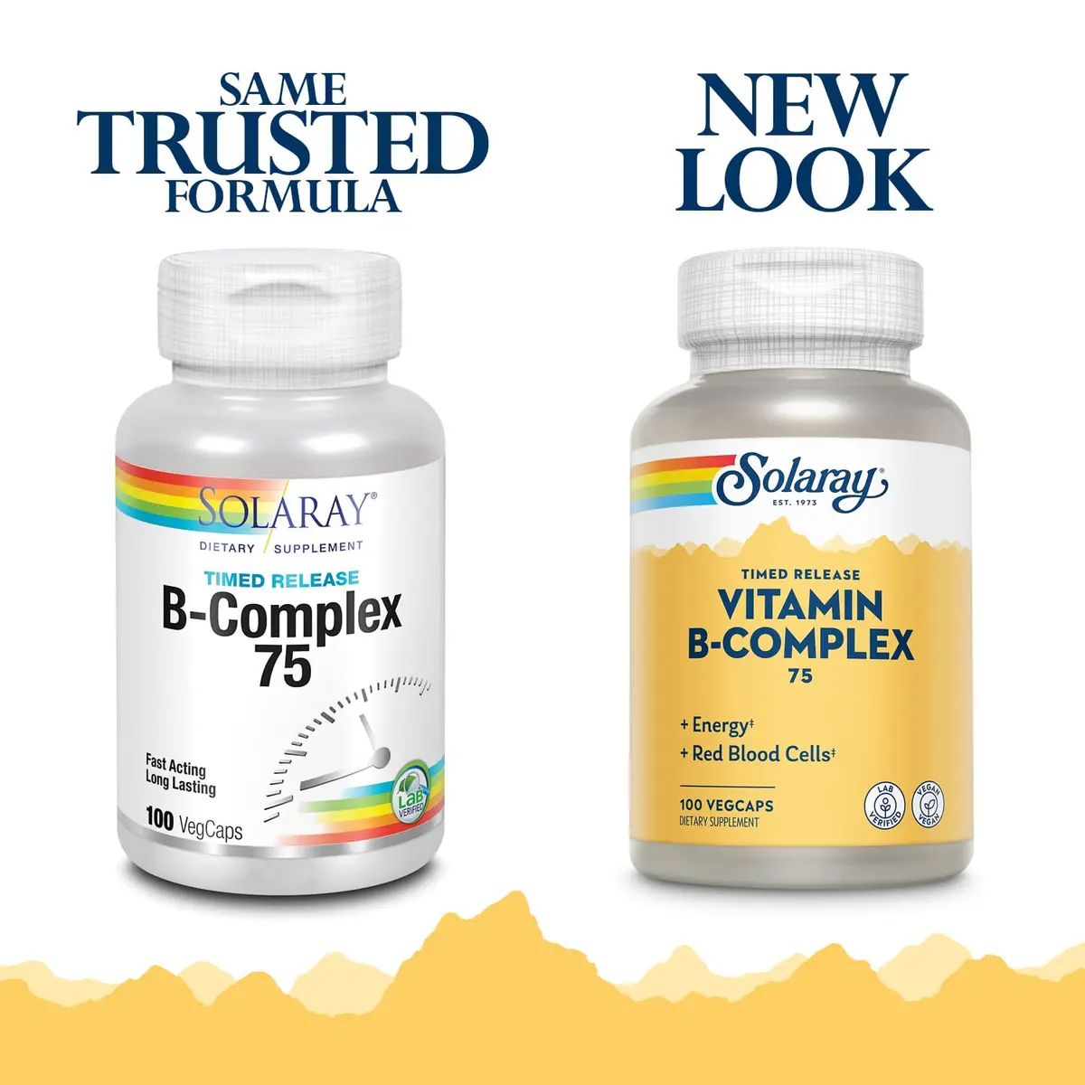 SOLARAY Vitamin B-Complex 75mg | Two-Stage Timed-Release for Extended Availability | Support for Hair, Skin, Nails, Nerves, Immune Function | 100 CT - view 8