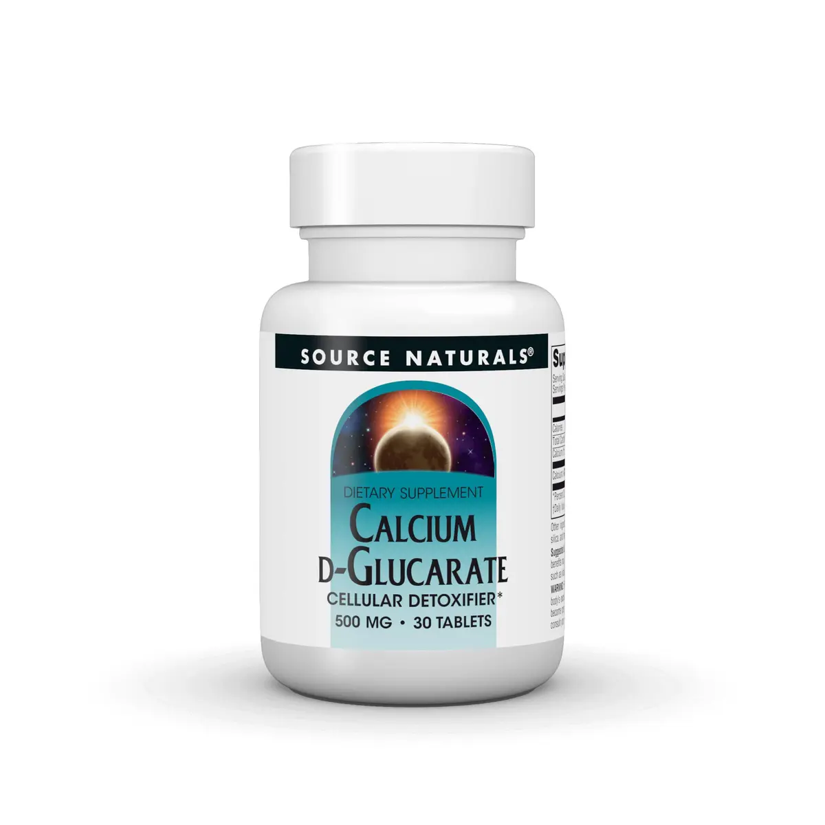 Source Naturals Calcium D-Glucarate 30 Tablets | Supports Detox Pathways, Vegetarian, 500mg - main product image