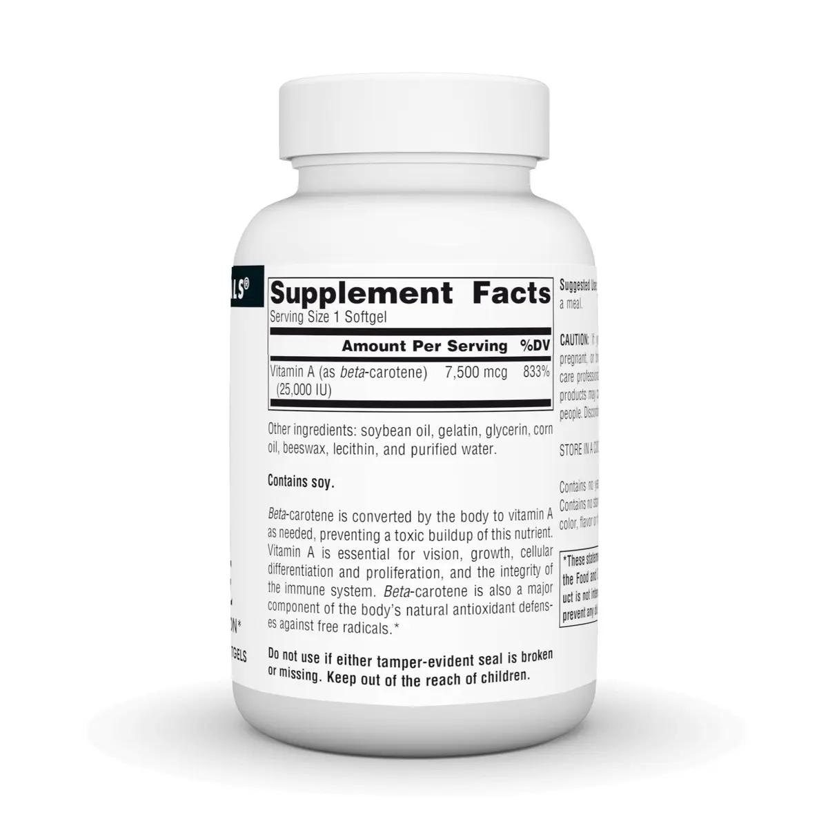 Source Naturals Beta Carotene 7500 mcg (25000 IU) 250mcg (250 Count) | Antioxidant Protection from USA - view 2