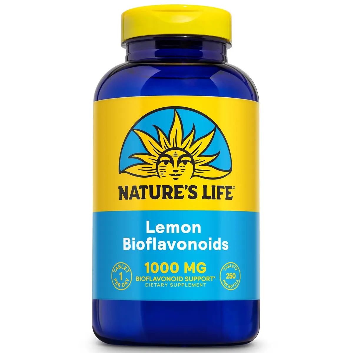 Nature's Life Lemon Bioflavonoids 1000mg | Citrus Bioflavonoids Supplement with Hesperidin & Rutin (250 Tablets) - main product image
