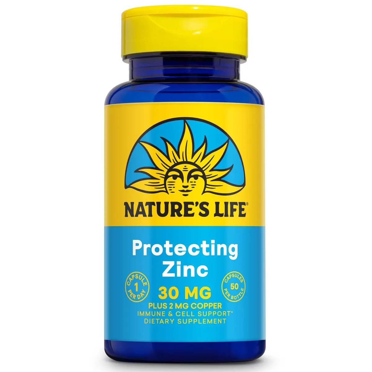 Nature's Life Zinc Picolinate 30mg + 2mg Copper | Immune & Skin Support (70-120 chars) - main product image