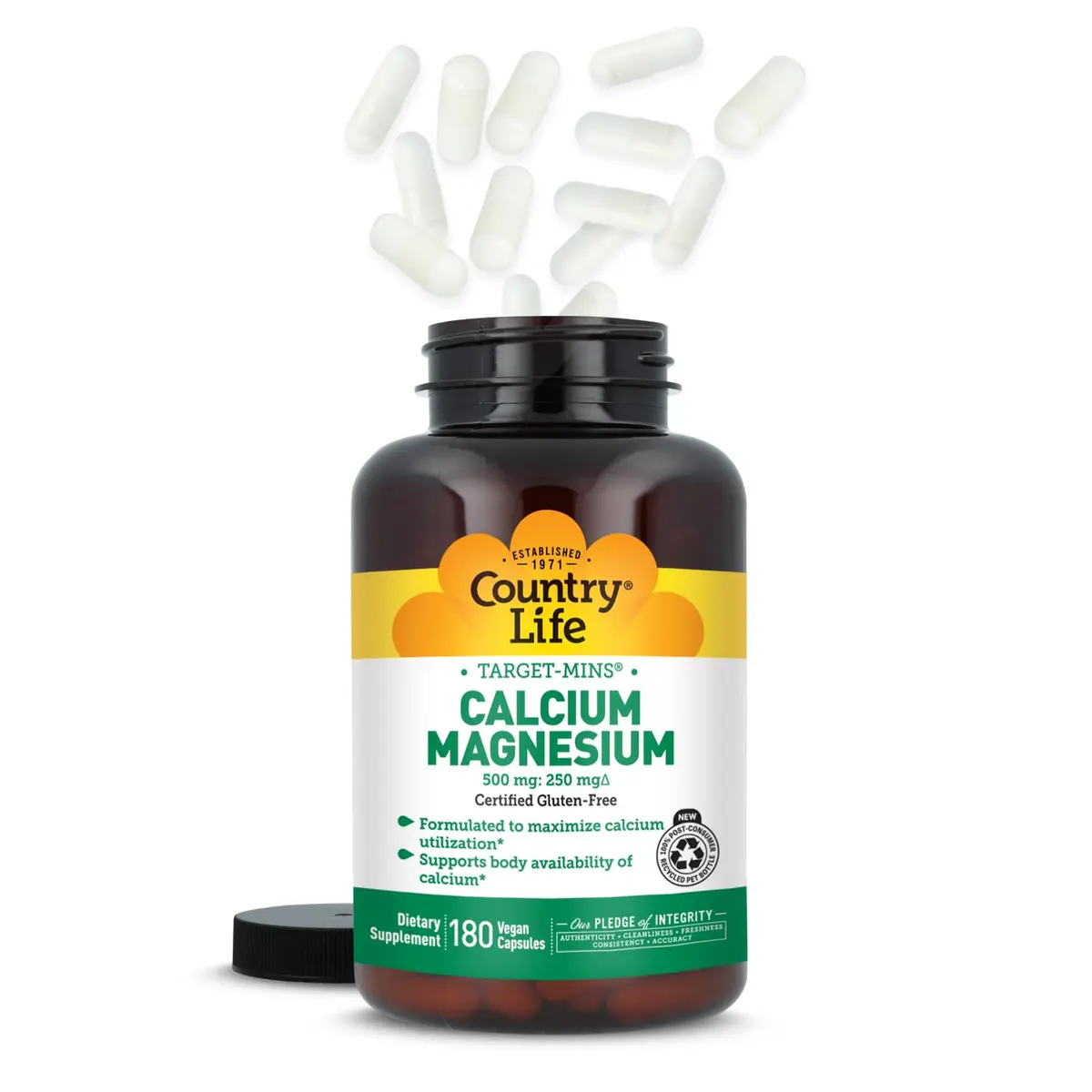 Country Life Target-Mins Calcium Magnesium 180 Capsules | Supports Bone & Muscle Health - view 8