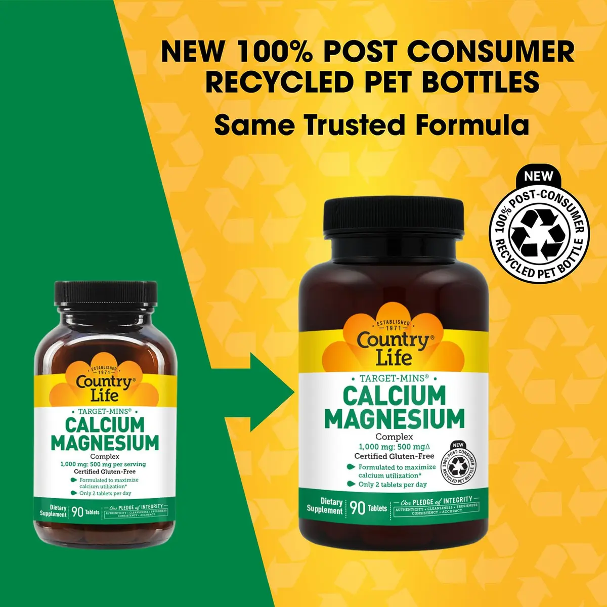 Country Life Target-Mins Calcium Magnesium Complex, 90 Tablets | Supports Bone & Mineral Health - view 4
