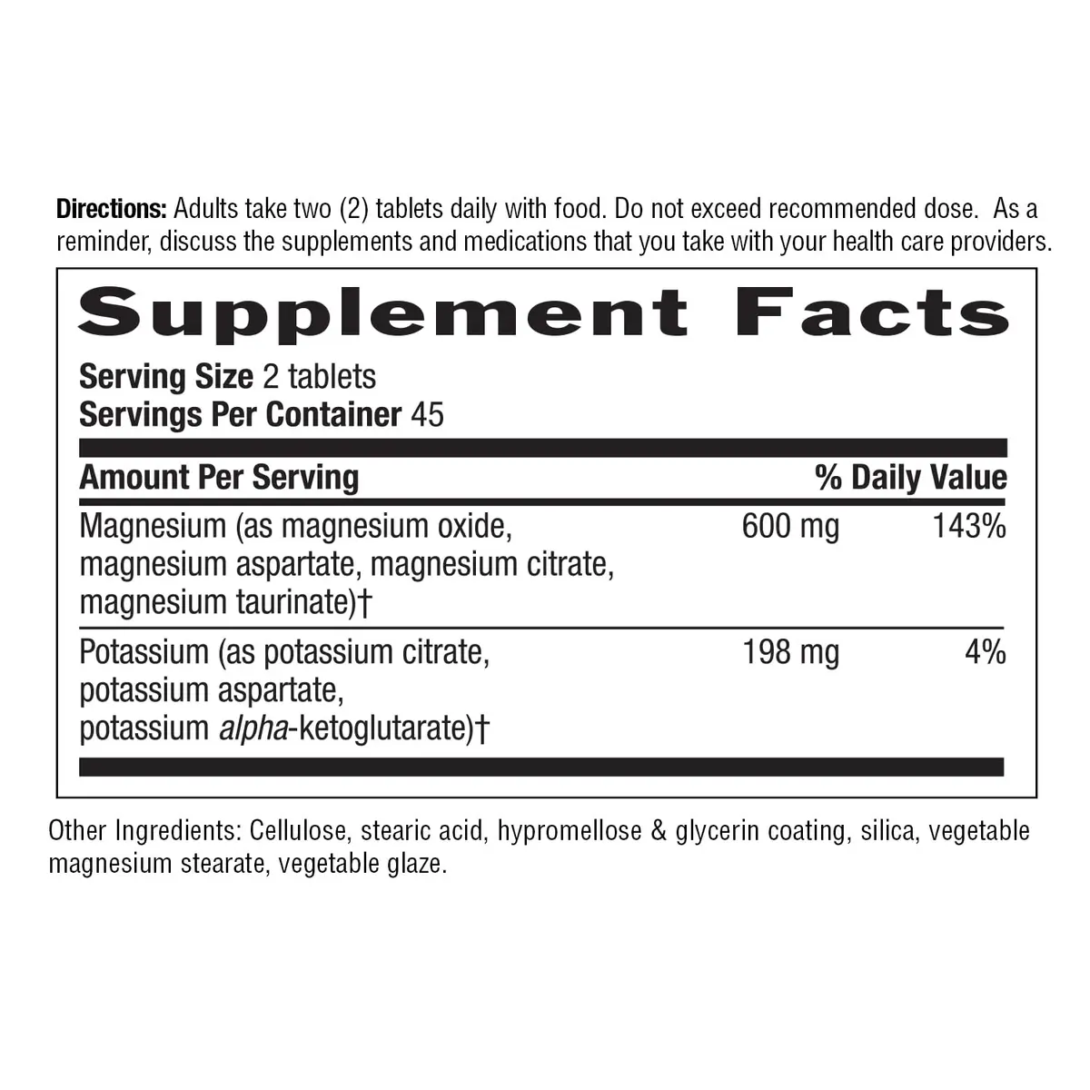 Country Life Target-Mins Magnesium Potassium Aspartate 90 Vegan Tablets | Supports Heart & Muscle Health - view 4