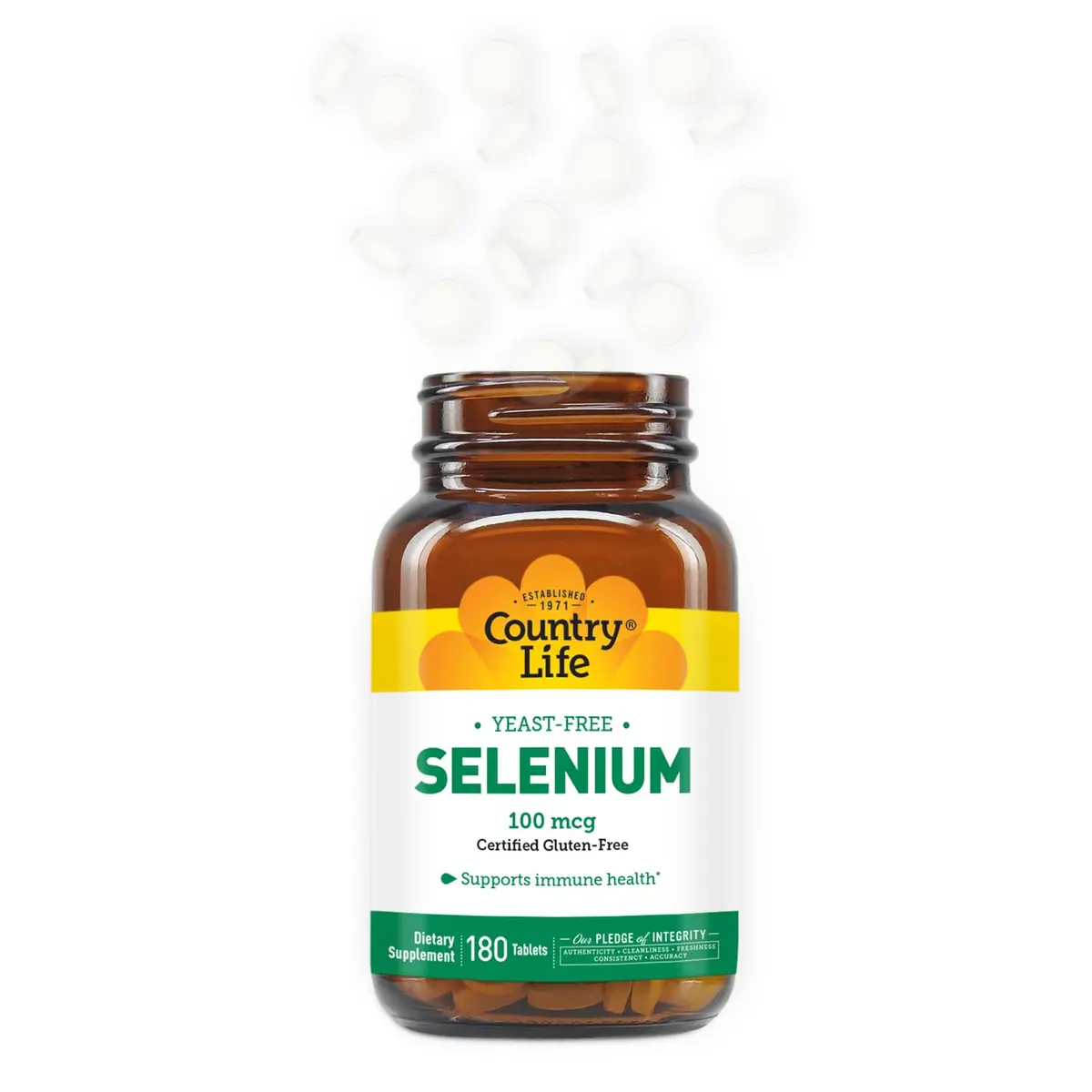 Country Life Selenium 100 mcg Yeast-Free Tablets 180 Count | Supports Immune Health & Acts as Antioxidant - view 3