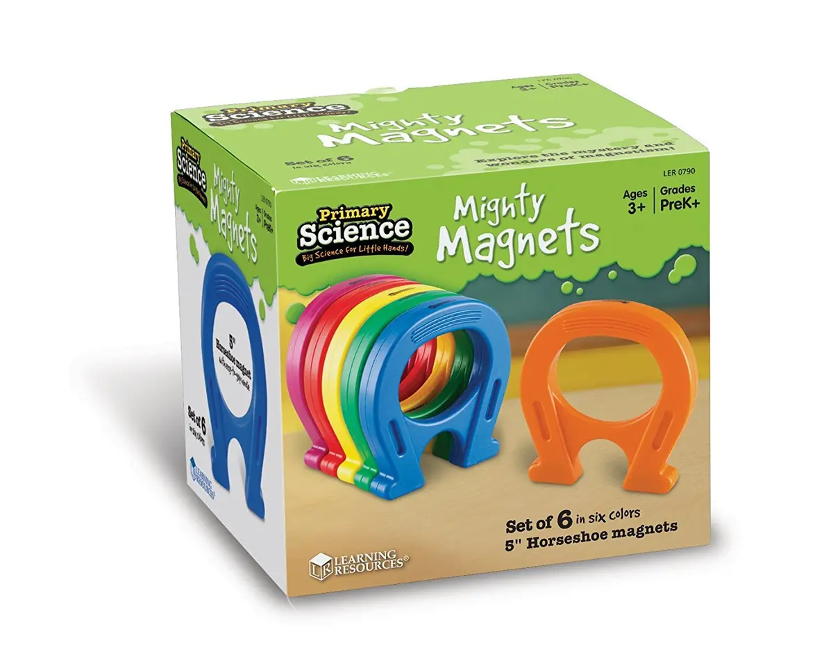 Learning Resources Primary Science Mighty Magnets, Set of 6 | Colorful Horseshoe Magnets for Kids 5+ - view 6