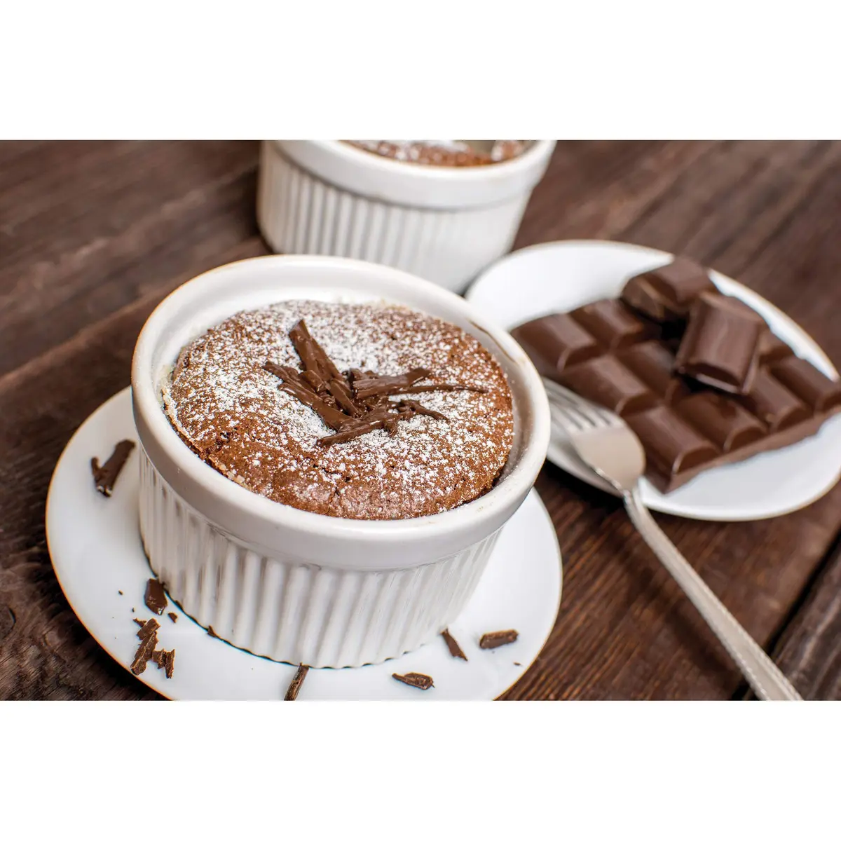 HIC Kitchen Souffle Ramekin Fine Porcelain 8oz Set of 6 | Oven & Microwave Safe - view 2