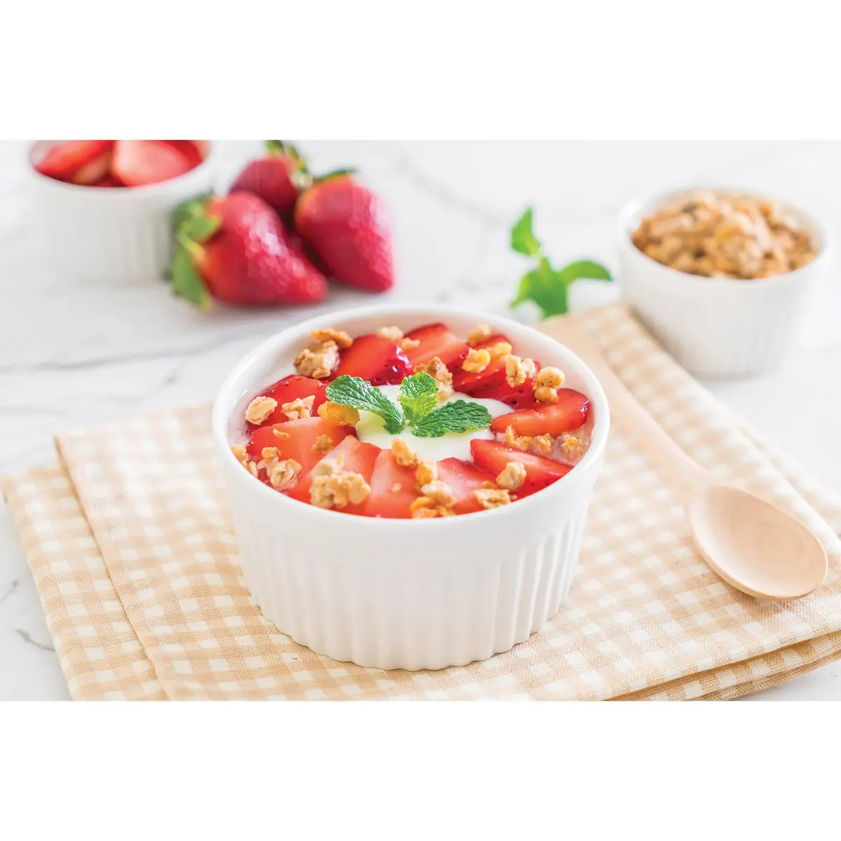 HIC Kitchen Souffle Ramekin Fine Porcelain 8oz Set of 6 | Oven & Microwave Safe - view 4