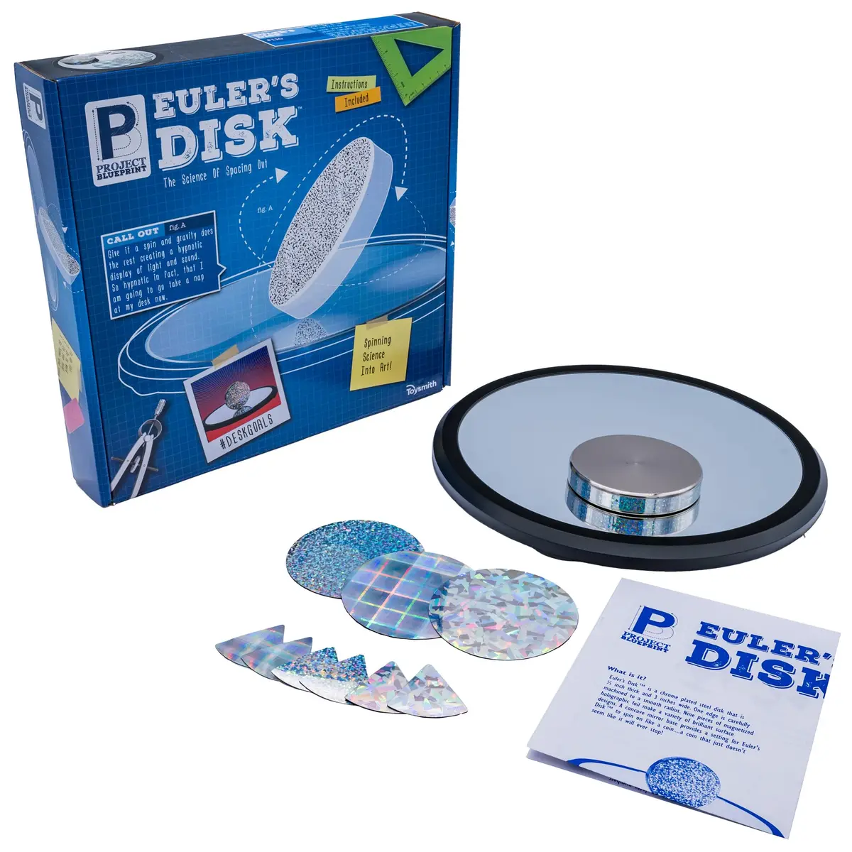 Toysmith Euler's Disk Physics Science Desk Toy 2.02 lb (0.92 kg) | Interactive STEM Toy for Focus & Relaxation - main product image