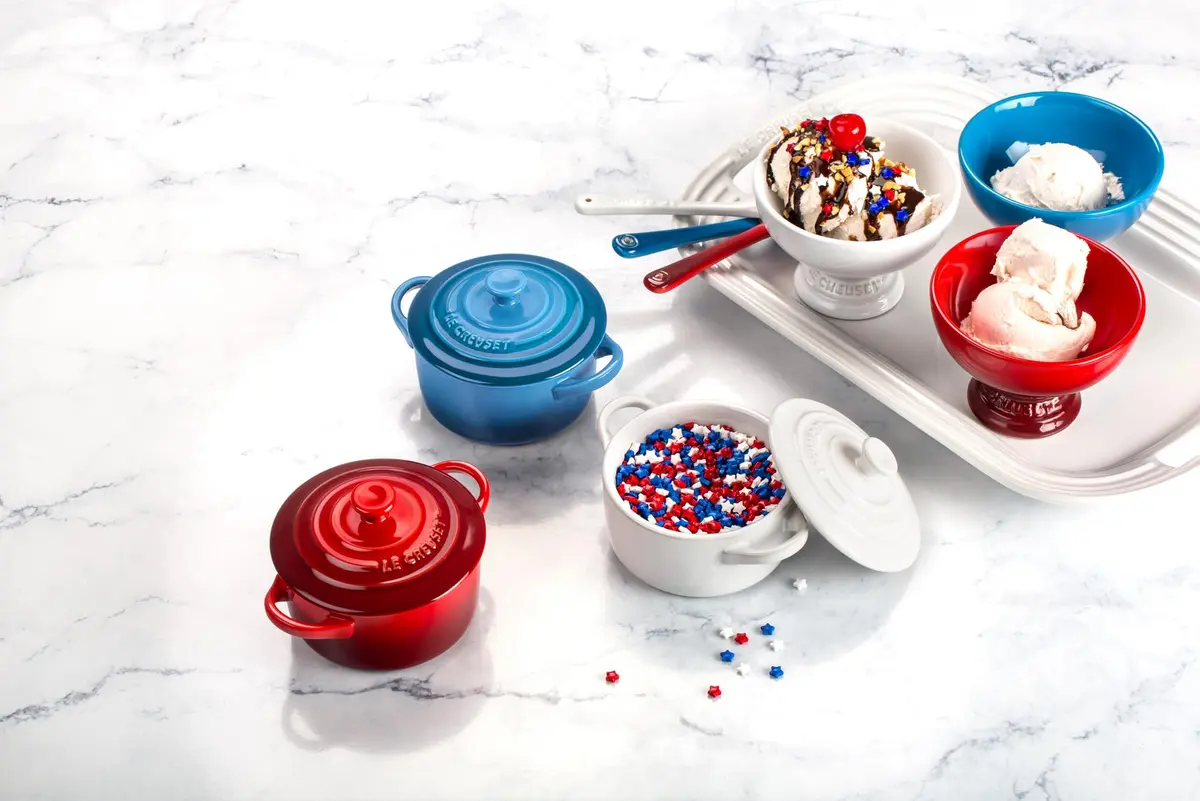 Le Creuset Stoneware Mini Round Cocotte 8 oz. White | Elegant, Versatile & Durable - view 3