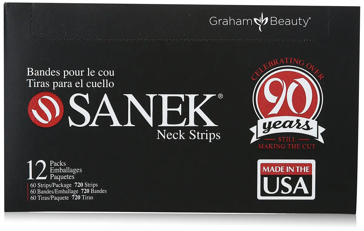 Graham Sanek Display Neck Strips, 60 Count Pack of 12 | Soft Absorbent Tissue for Hair & Sweat - main product image