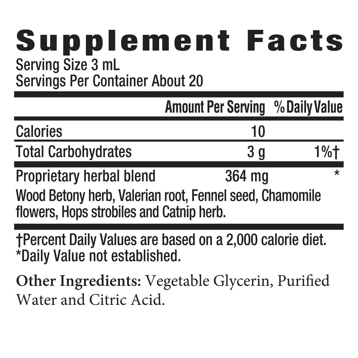 Herbs for Kids Valerian Super Calm Nerve Support Drops, 59ml | Soothing herbal blend for children’s bedtime and calmness - view 2