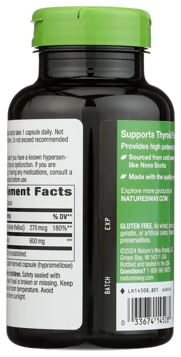 Nature's Way Kelp 180 Count (180 Servings) | Thyroid Support with Plant-Sourced Iodine - view 2