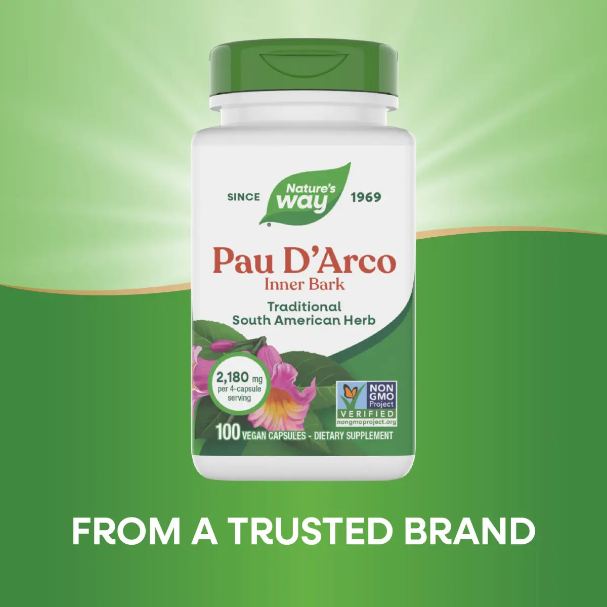 Nature's Way Pau d'Arco Inner Bark Herbal Supplement 100 Count | Traditional South American Herb, Vegan, Gluten-Free - view 4