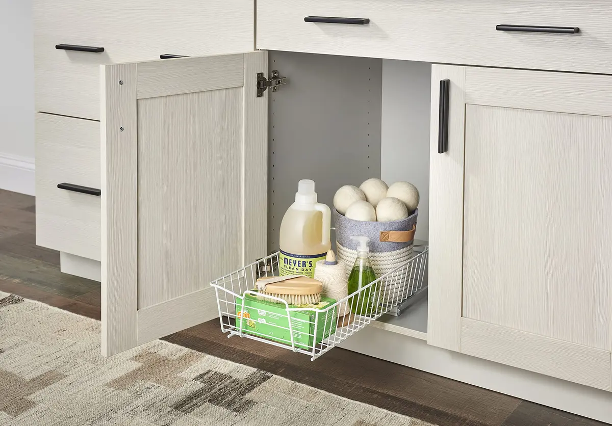 ClosetMaid Pull Out Cabinet Organizer 11-Inch / White | Heavy Duty Slide Out Pantry Shelf - view 2