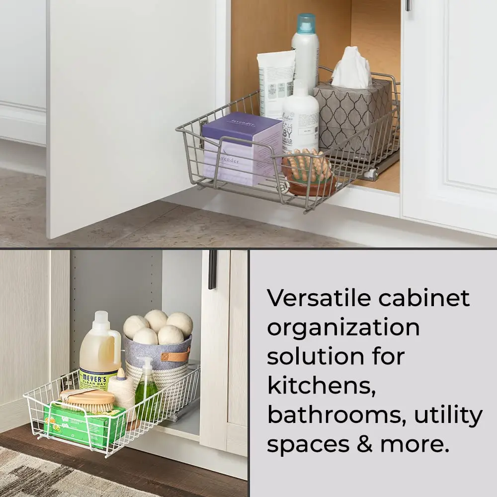 ClosetMaid Pull Out Cabinet Organizer 11-Inch / White | Heavy Duty Slide Out Pantry Shelf - view 4