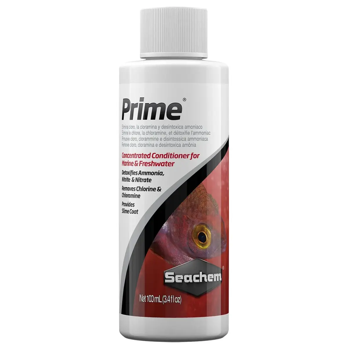 Seachem Prime Fresh and Saltwater Conditioner 100 ml (3.38 Fl Oz) | Removes Chlorine & Chloramine Instantly - main product image
