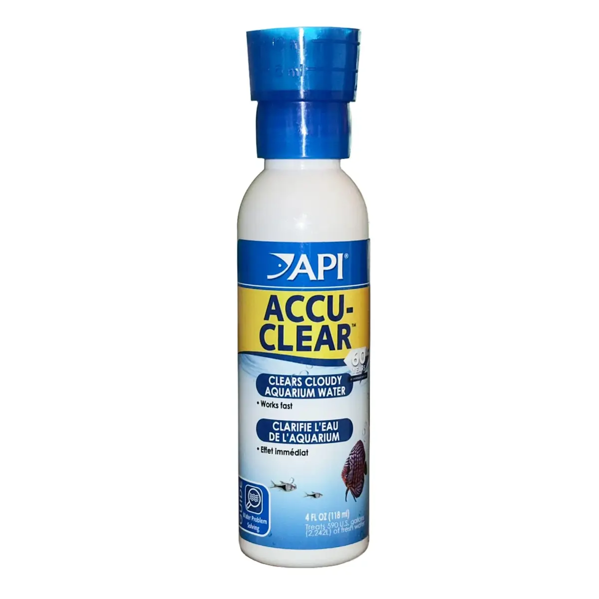 API ACCU-CLEAR Freshwater Aquarium Water Clarifier 4-Ounce (118ml) | Clears Cloudy Water Fast - main product image