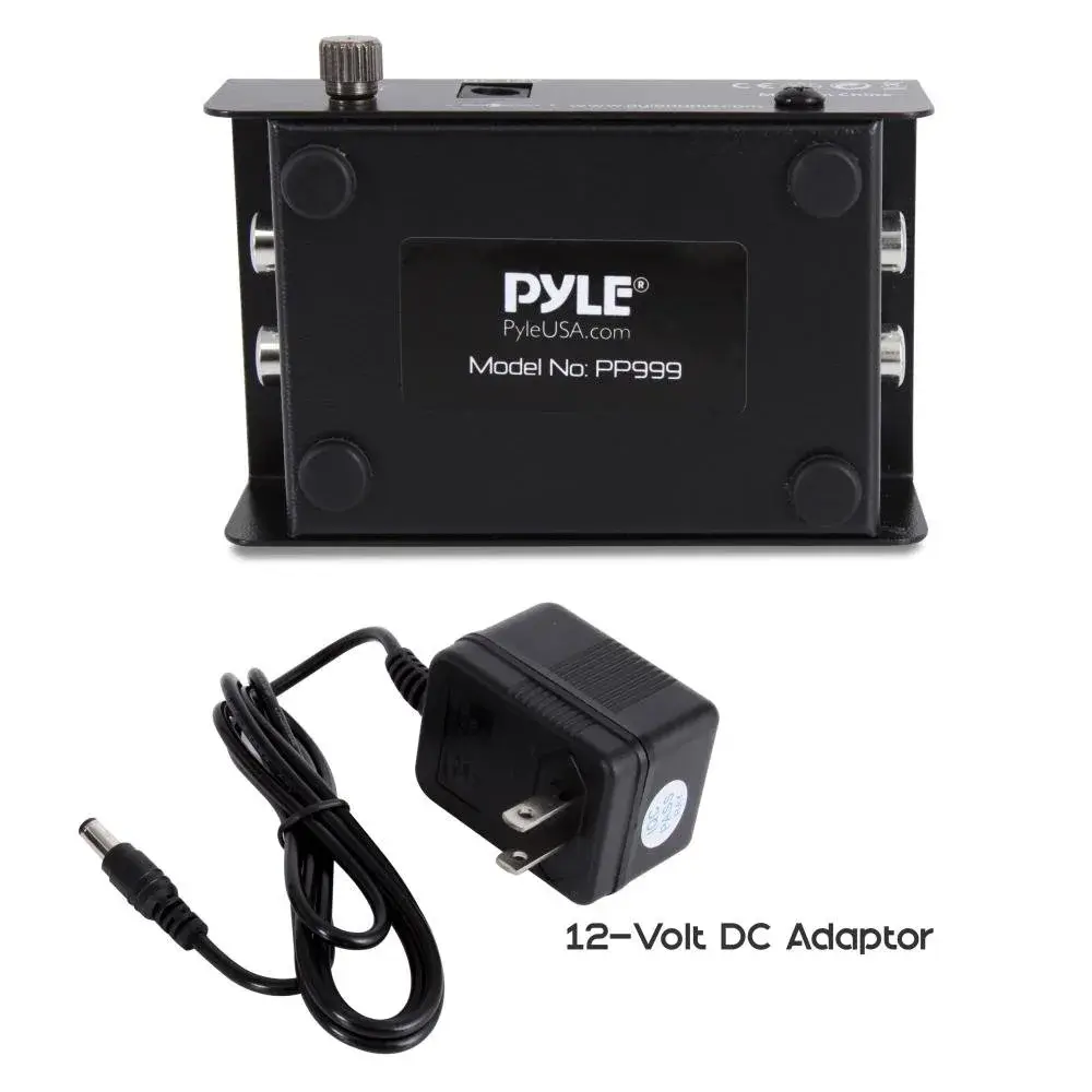Pyle PP999 Mini Turntable Phono Preamplifier 10.2cm x 5.4cm x 2.6cm (4" x 2.1" x 1") | Converts Phono to Line Level - view 5