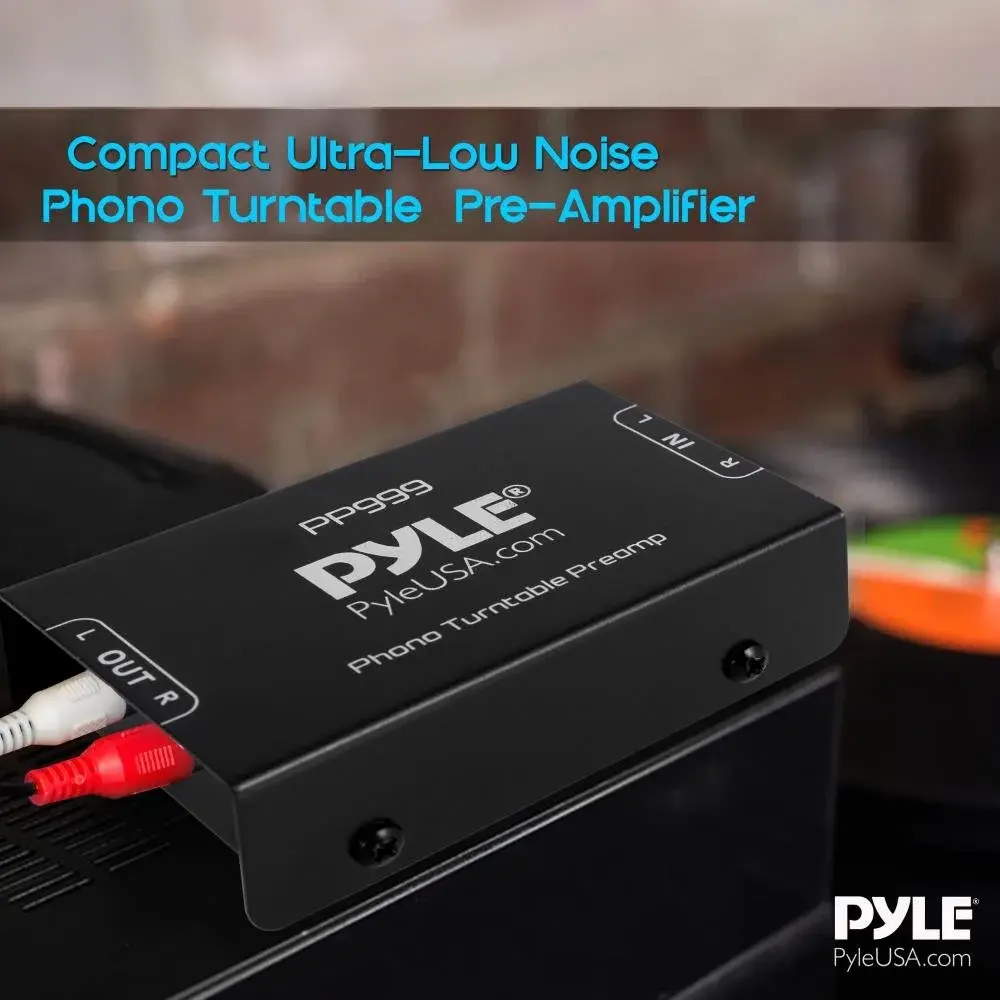 Pyle PP999 Mini Turntable Phono Preamplifier 10.2cm x 5.4cm x 2.6cm (4" x 2.1" x 1") | Converts Phono to Line Level - view 6