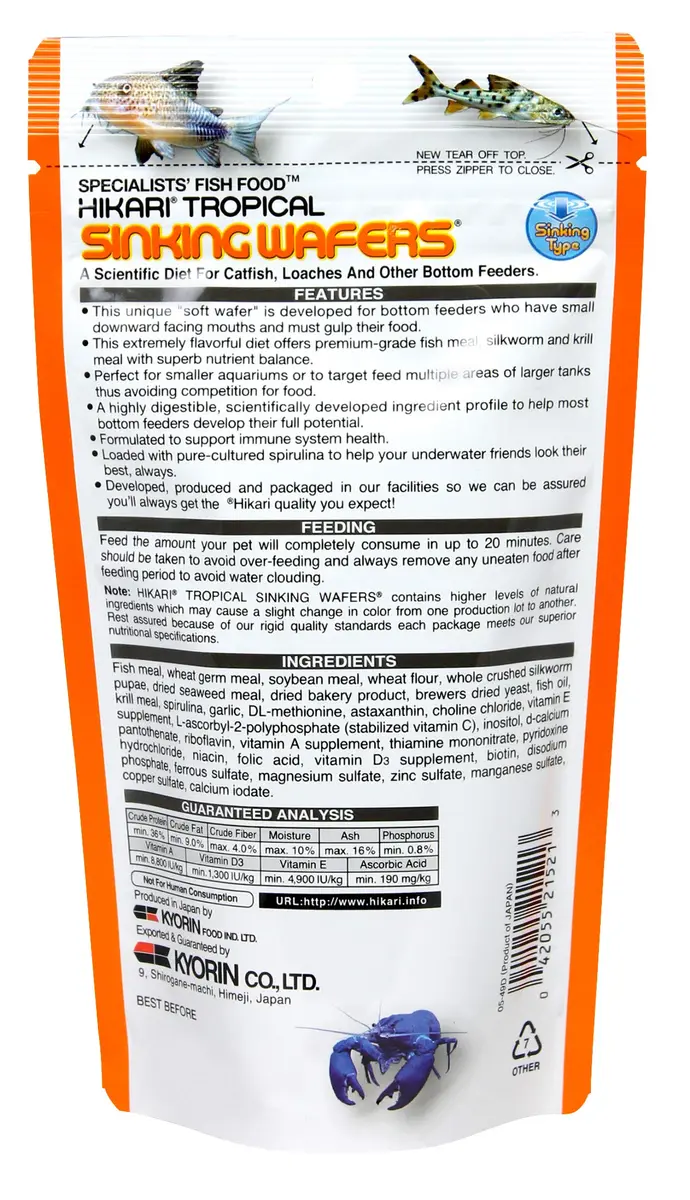 Hikari Sinking Wafers for Bottom-Feeding Tropical Fish 110g | Nutritious, Easy to Digest, USA Import - view 4