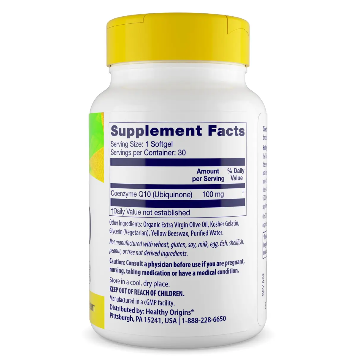 Healthy Origins CoQ10 100 mg Softgels (150 Count) | Supports Cellular Energy Production — Unflavored - view 3