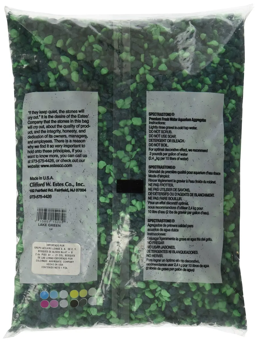Spectrastone Lake Green Aquarium Gravel 5lb | PH-Neutral Freshwater Decor - view 2