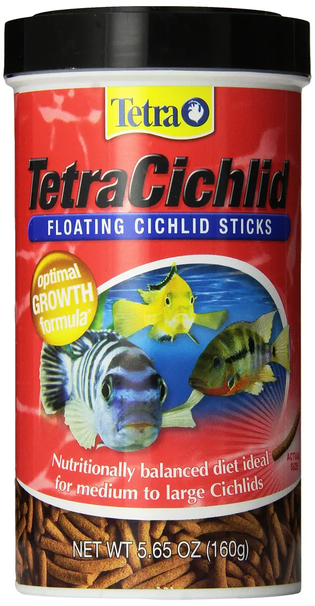 Tetra Cichlid Floating Cichlid Sticks Fish Food 5.65 oz | Supports Vitality & Color - main product image