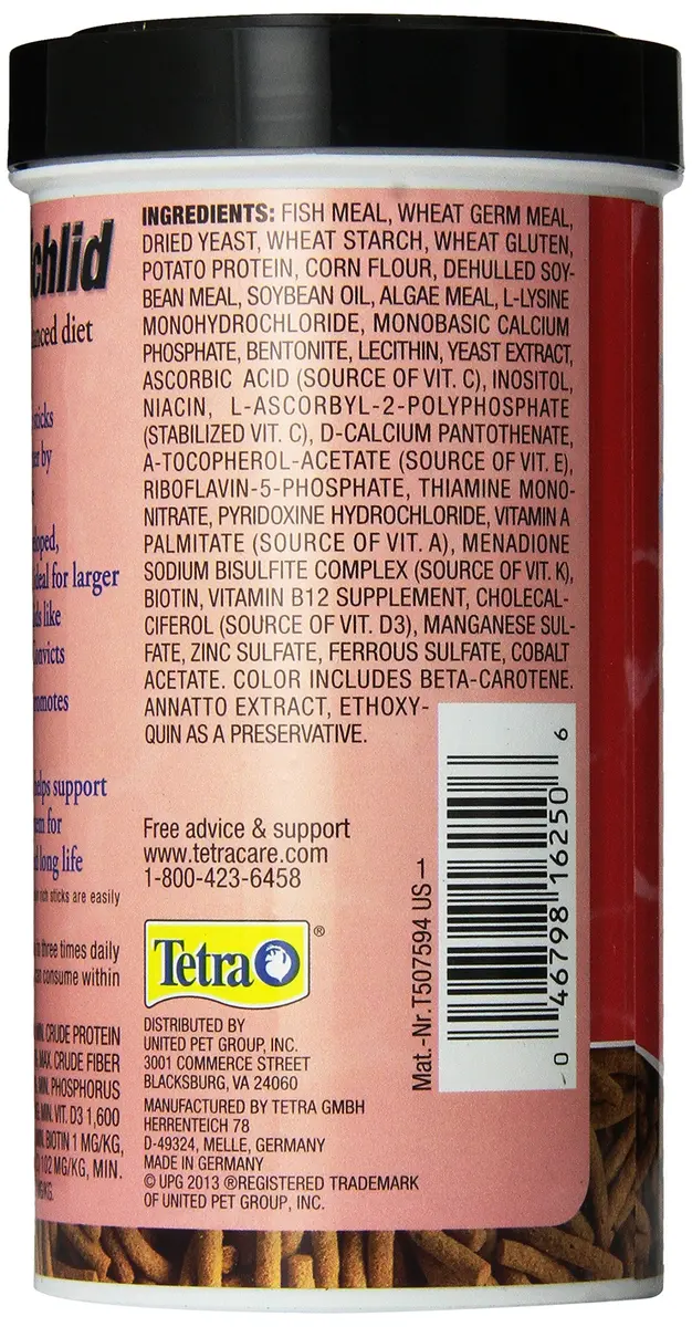 Tetra Cichlid Floating Cichlid Sticks Fish Food 5.65 oz | Supports Vitality & Color - view 3