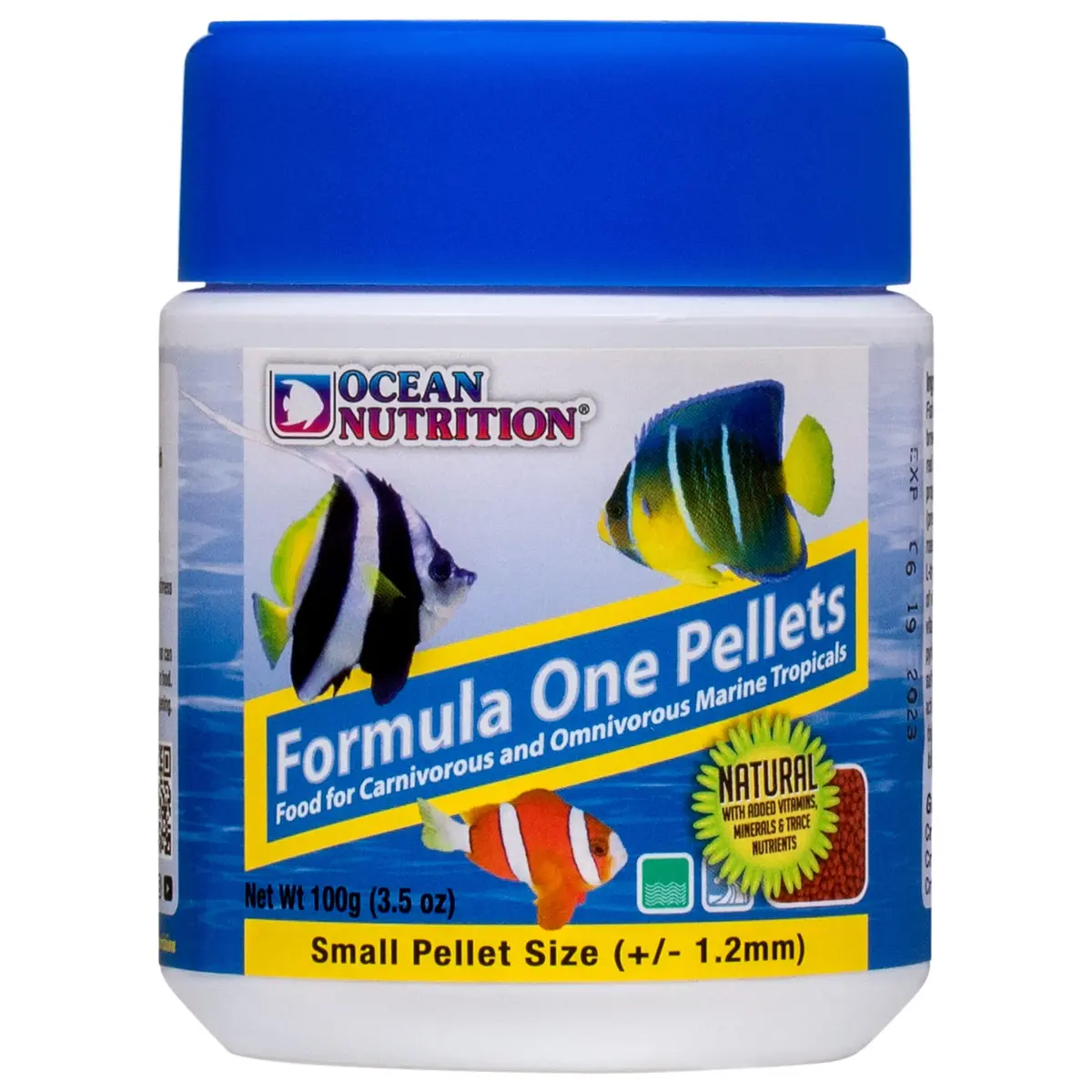 Ocean Nutrition Formula One Small Pellet Fish Food 100g (3.5oz) Jar | Gourmet Tropical Fish Food - main product image
