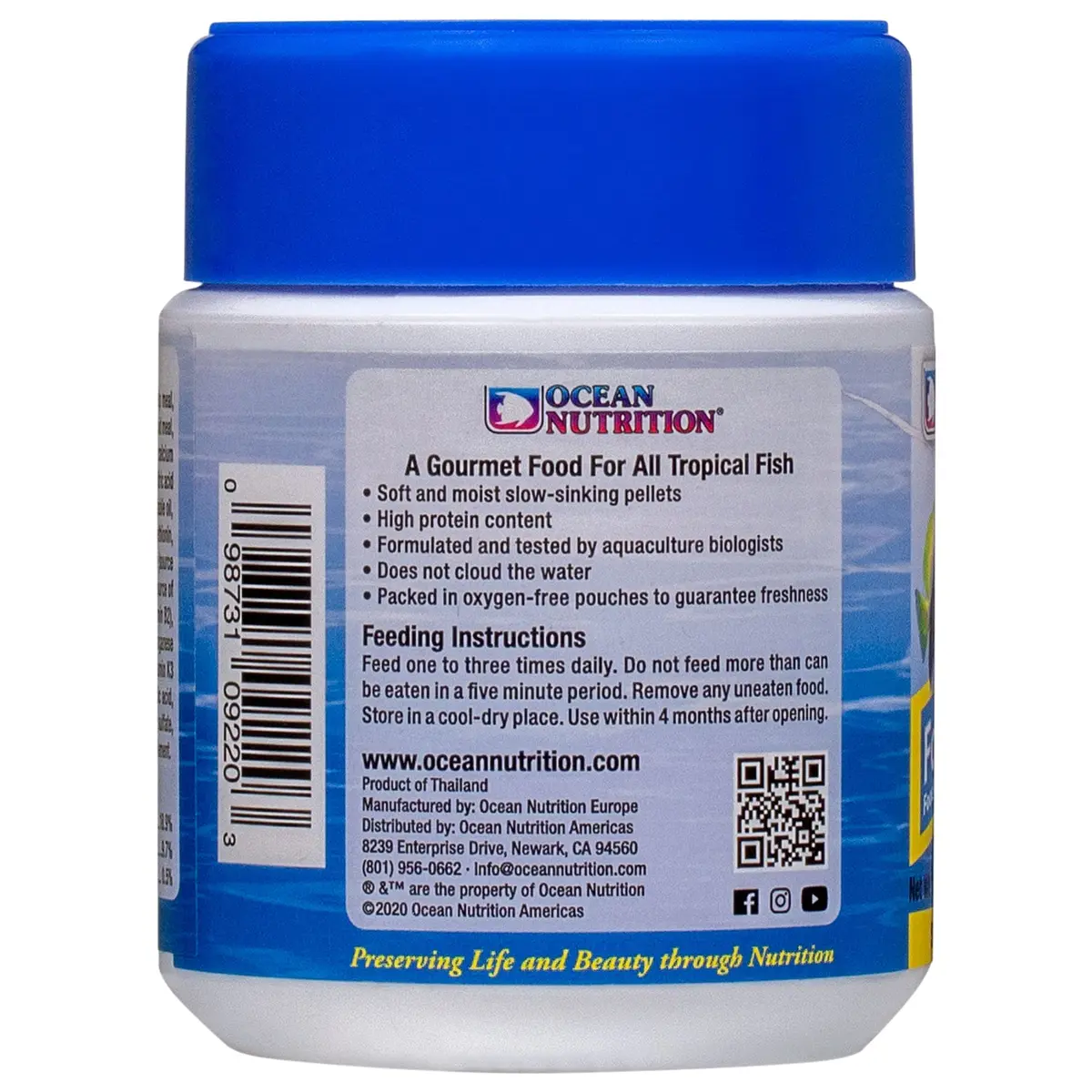 Ocean Nutrition Formula One Small Pellet Fish Food 100g (3.5oz) Jar | Gourmet Tropical Fish Food - view 3