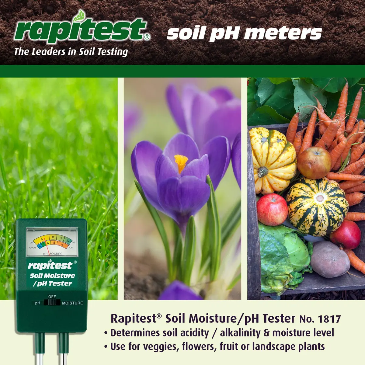Luster Leaf Soil pH/Moisture Tester Black | Soil Acidity & Moisture Check - view 3