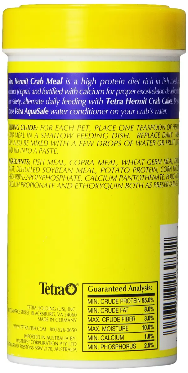Tetra Hermit Crab Meal Food for Land Crabs 4.94 oz | Complete High-Protein Diet Supports Exoskeleton - view 2