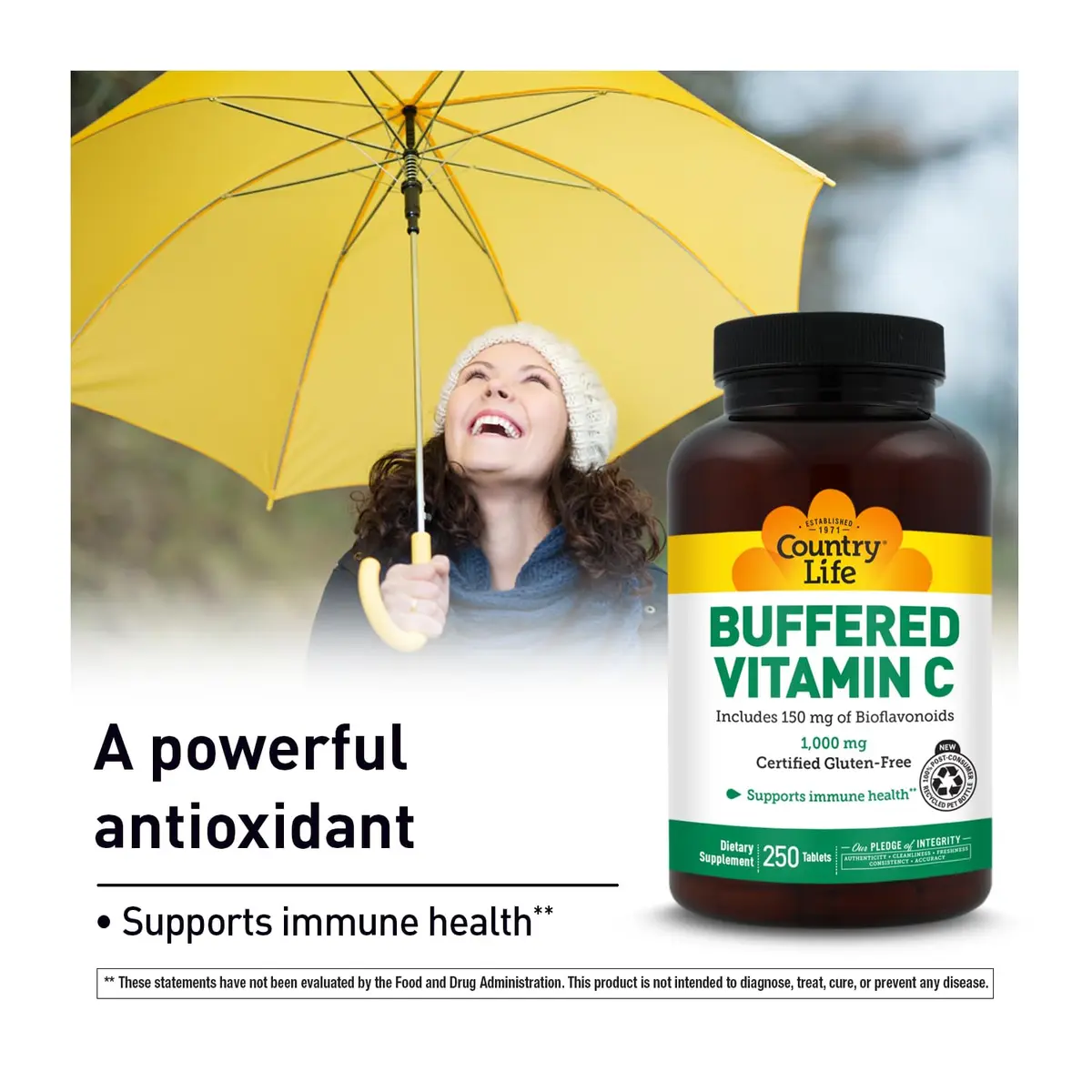 Country Life Buffered Vitamin C 1000 mg | Supports Immunity & Antioxidants (70-120 chars) - view 5