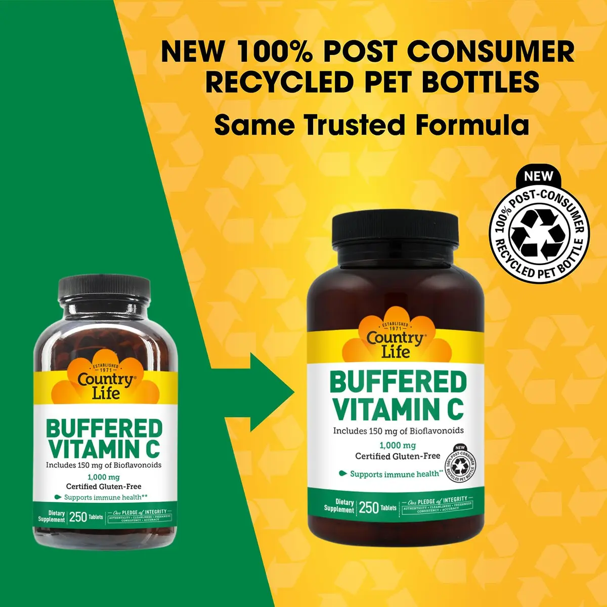 Country Life Buffered Vitamin C 1000 mg | Supports Immunity & Antioxidants (70-120 chars) - view 2