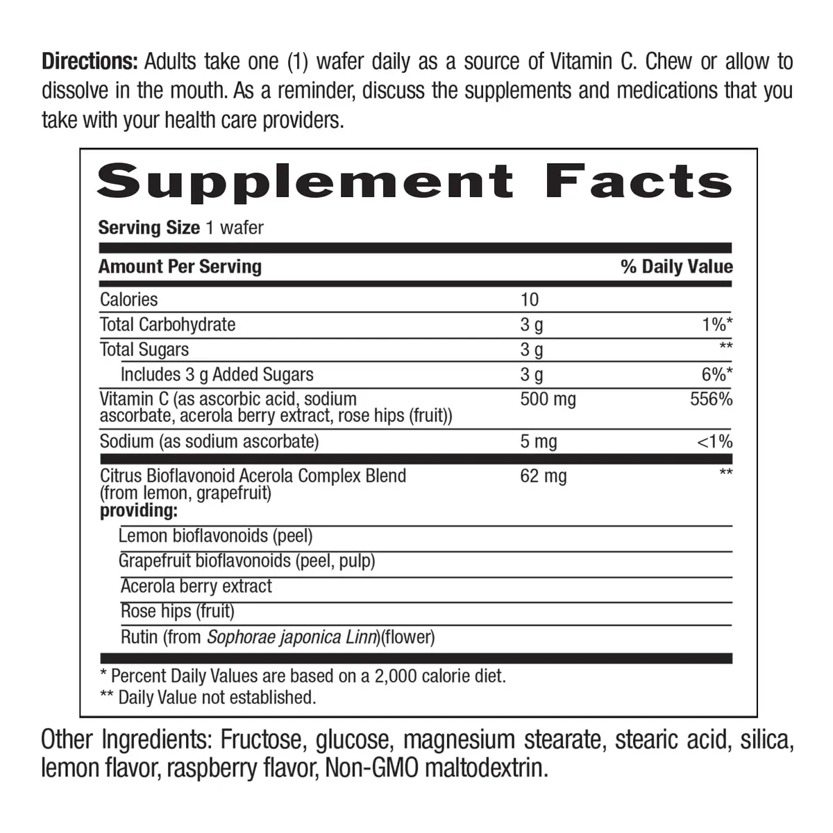 Country Life Acerola Vitamin C Complex 500 mg Chewable Wafers | Supports Immune & Antioxidant Health - view 3