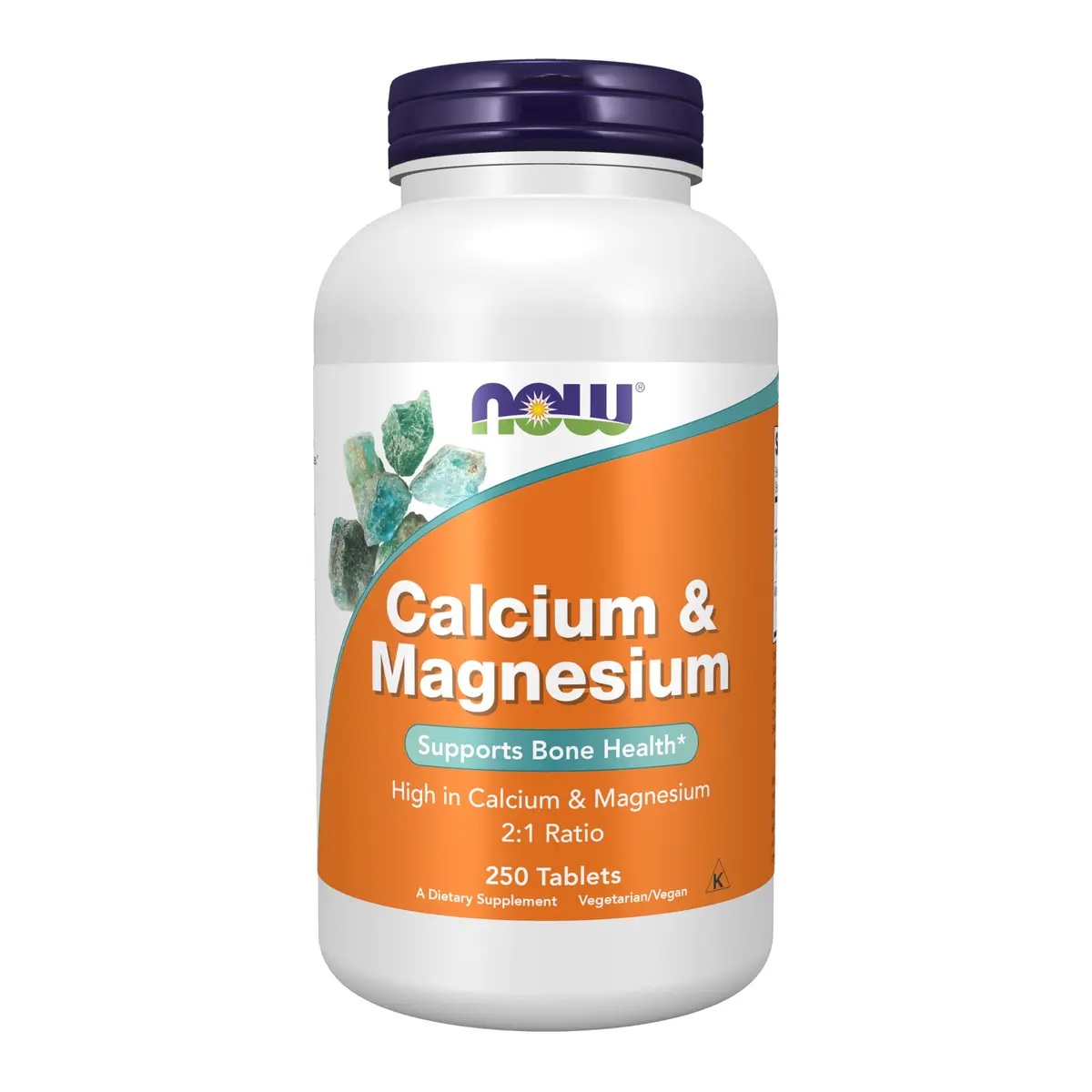NOW Foods Calcium & Magnesium 250 Tablets | Supports Bone & Muscle Health in India - main product image