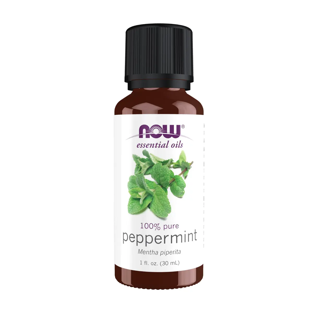 NOW Peppermint Essential Oil 30ml (1 fl Oz) | Steam Distilled, Undiluted, Revitalizing - main product image
