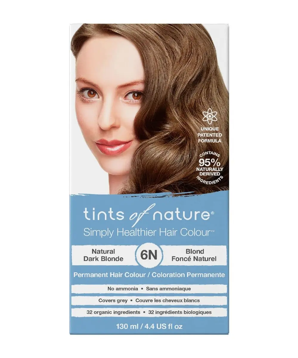 Tints of Nature 6N Natural Dark Blonde Permanent Hair Dye | Vegan, Ammonia-Free, 4.4 fl oz - main product image