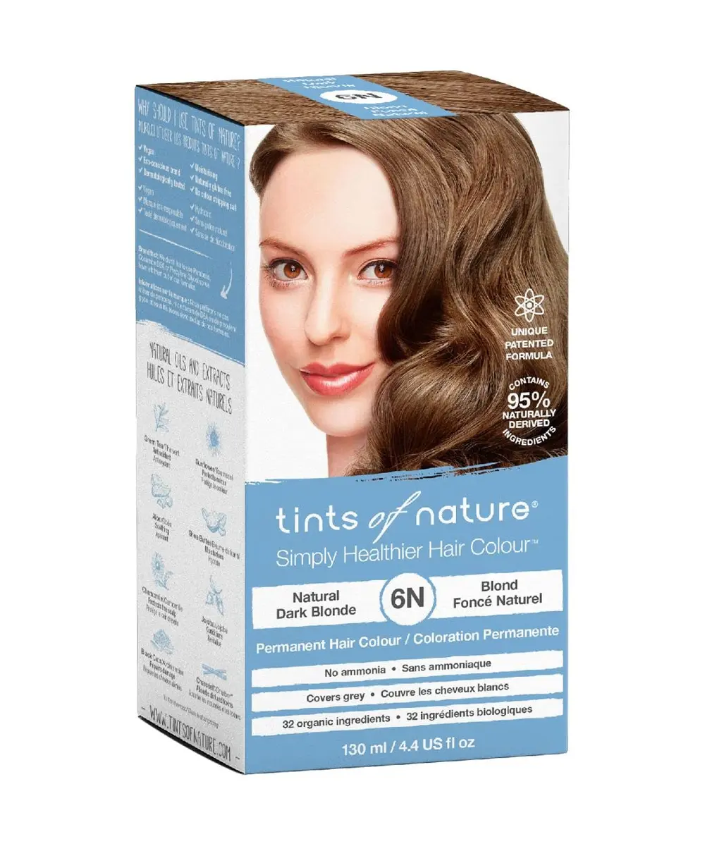 Tints of Nature 6N Natural Dark Blonde Permanent Hair Dye | Vegan, Ammonia-Free, 4.4 fl oz - view 2