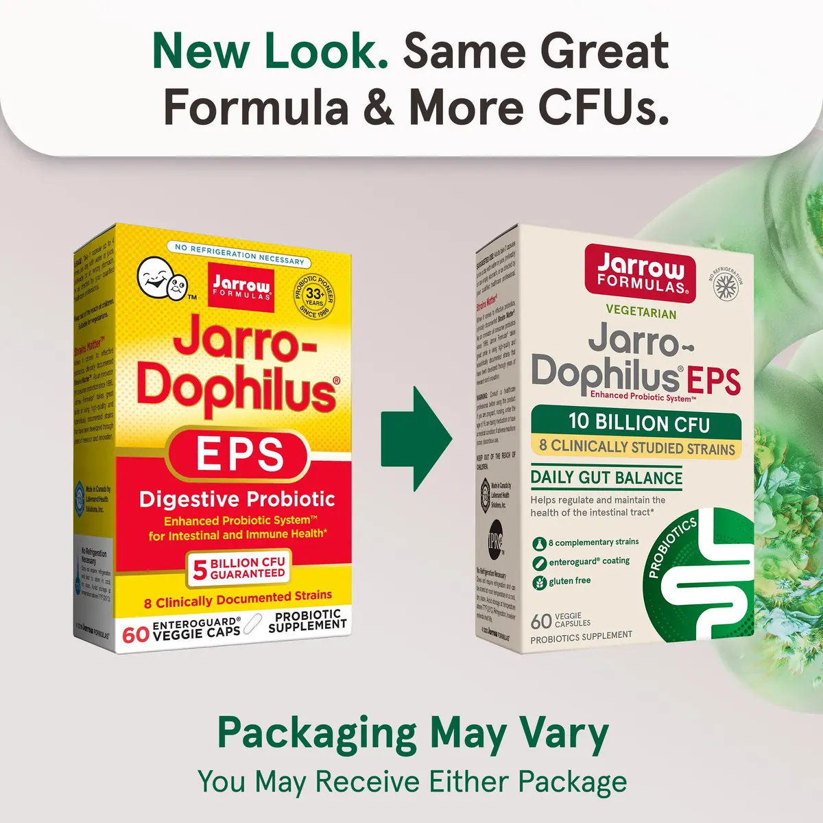 Jarrow Jarro Dophilus Probiotics - Probiotic Supplement, Gut Health, 60 Ct | 10 Billion CFU, Vegetarian, Gluten-Free - view 2