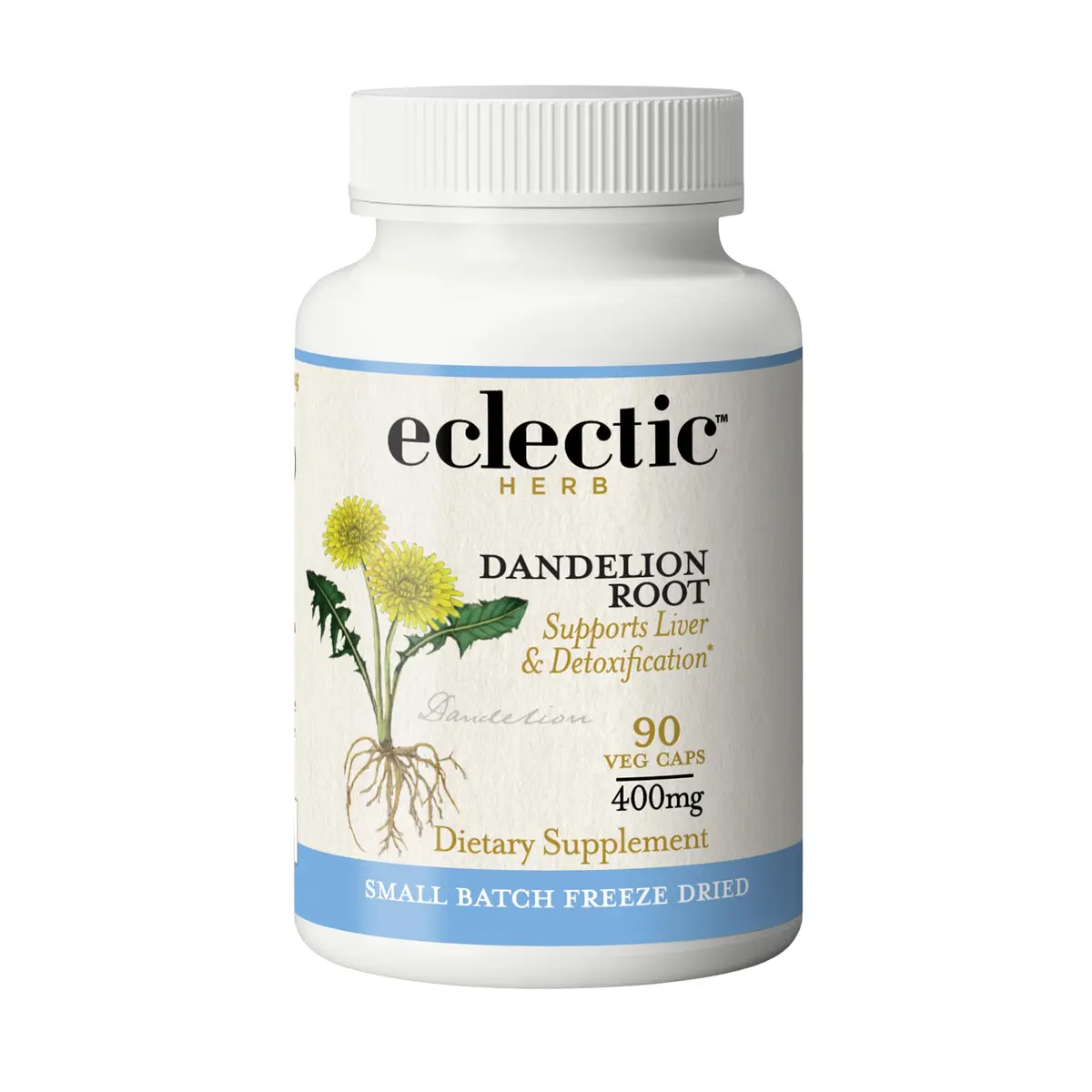 ECLECTIC INSTITUTE Dandelion Root Capsules 90 CT | Liver Detox & Digestive Support - main product image