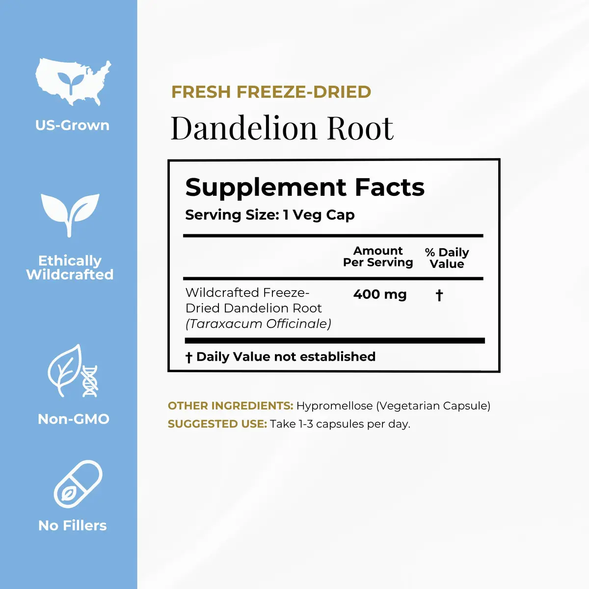ECLECTIC INSTITUTE Dandelion Root Capsules 90 CT | Liver Detox & Digestive Support - view 8