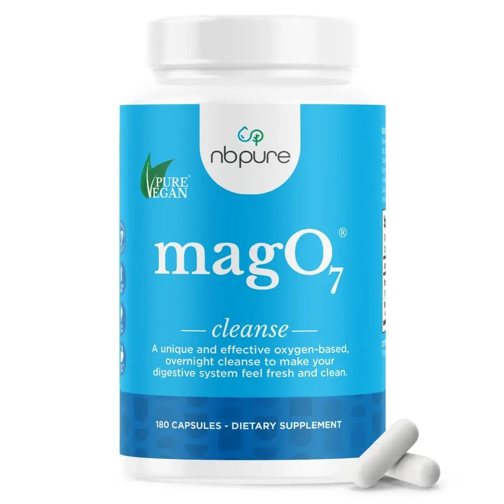 nbpure MagO7 Natural Colon Cleanse & Detox 180 Capsules | Oxygenating Digestive System Cleanse - main product image