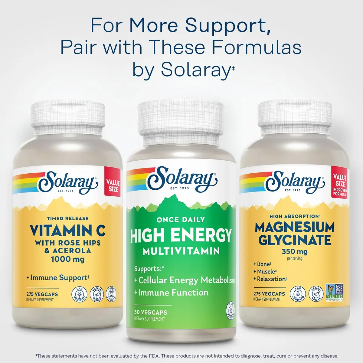 SOLARAY Once Daily High Energy Multivitamin 30 VegCaps | Supports Cellular Energy & Immunity - view 6
