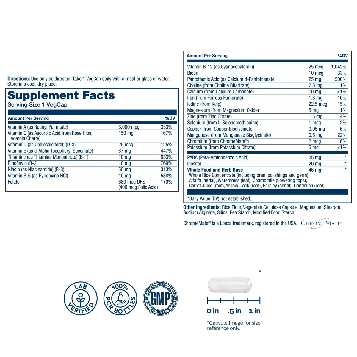 SOLARAY Once Daily High Energy Multivitamin 30 VegCaps | Supports Cellular Energy & Immunity - view 2