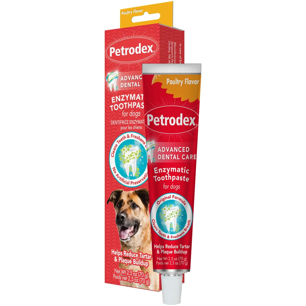 Petrodex Enzymatic Dog Toothpaste Poultry Flavor 75ml (2.5oz) | Controls Plaque & Fights Bad Breath - main product image