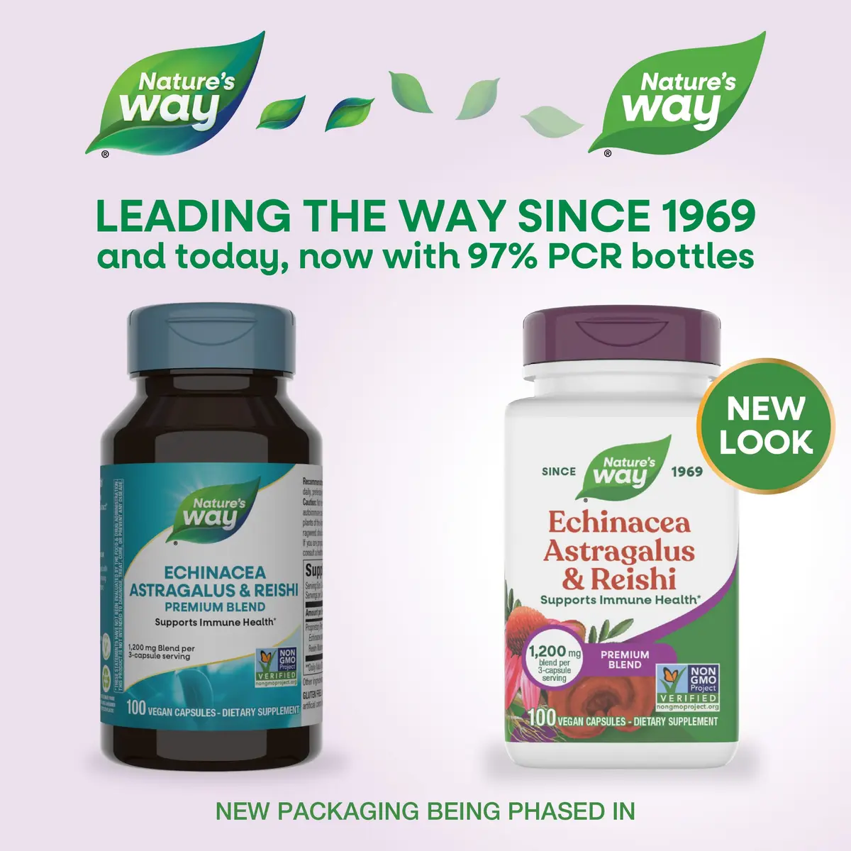 Nature's Way Echinacea, Astragalus & Reishi Immune Blend, 100 Capsules | Supports Immune Health & Wellness - view 2