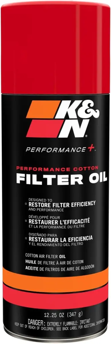 K&N Air Filter Oil Aerosol 347g | Restores Engine Air Filter Performance - main product image